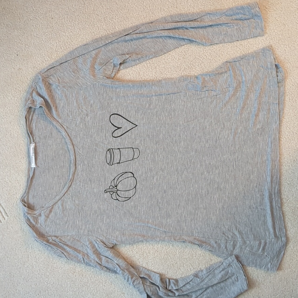 Pumpkin spice latte long sleeve lounge shirt